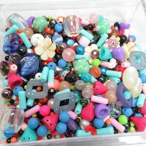 Assorted beads in a bag